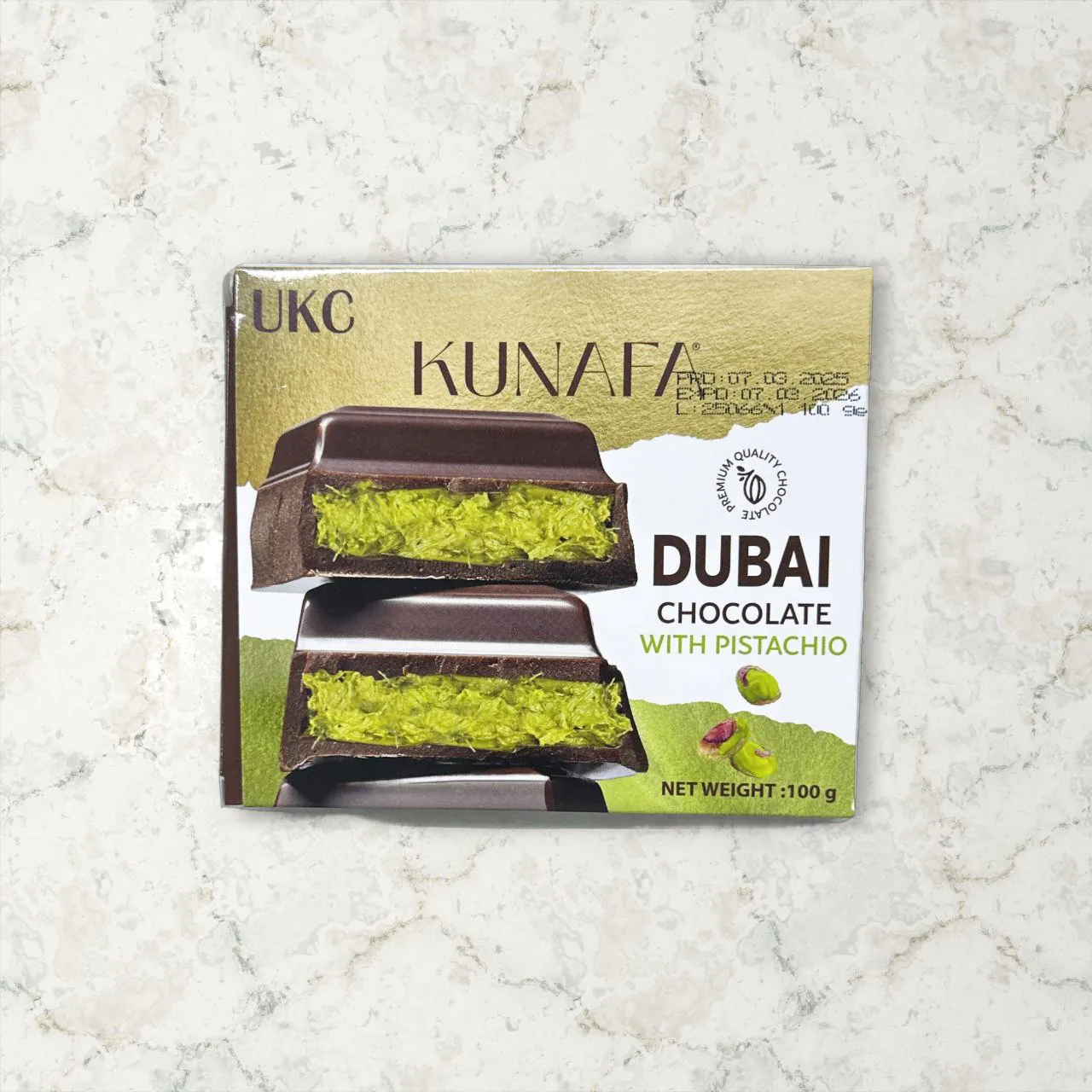 Kunafa Dubai Chocolate with Pistachio